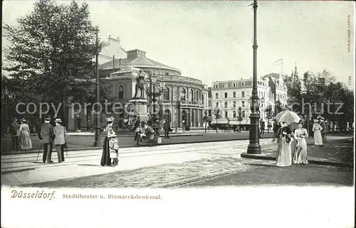 Duesseldorf Stadttheater Bismarckdenkmal Statue Kat. Duesseldorf