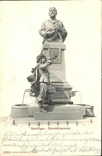 Saeckingen Rhein Scheffeldenkmal Kat. Bad Saeckingen