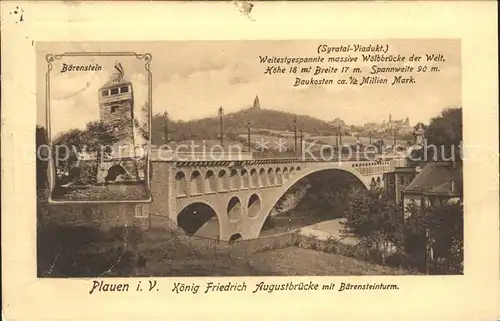 Plauen Vogtland Woelbbruecke Kat. Plauen