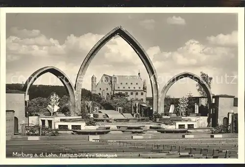 Marburg Lahn Freilichtbuehne im Schlosspark Kat. Marburg