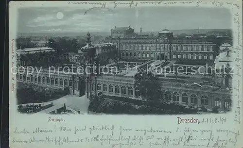 Dresden Zwinger im Mondschein Kat. Dresden Elbe