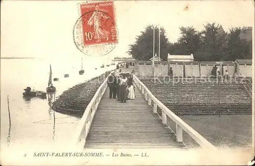 Saint Valery sur Somme Les Bains Stempel auf AK Kat. Saint Valery sur Somme