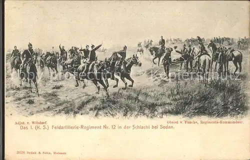 Sedan Ardennes Feldartillerie Regiment Nr 2 in der Schlacht Krieg Kat. Sedan