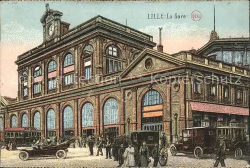 Lille Nord La Gare Automobil Bahnhof Kat. Lille