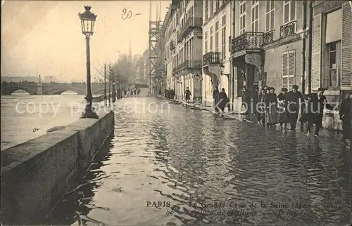 Paris Crue de la Seine Inondations Janvier 1910 Hochwasser Katastrophe Kat. Paris