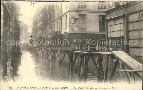 Paris Inondations Janvier 1910 Hochwasser Katastrophe Kat. Paris