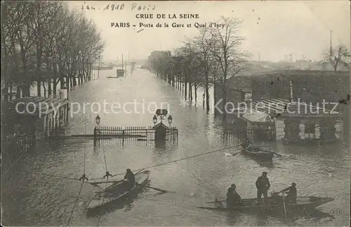 Paris Crue de la Seine Inondations Janvier 1910 Hochwasser Katastrophe Kat. Paris