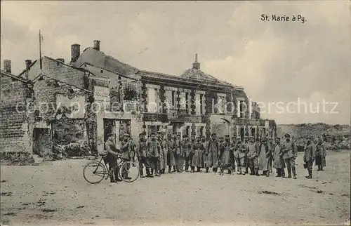 Sainte Marie a Py Soldaten 1. Weltkrieg Grande Guerre Kat. Sainte Marie a Py