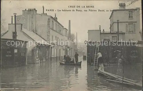 Paris Crue de la Seine Inondations Janvier 1910 Hochwasser Katastrophe Kat. Paris