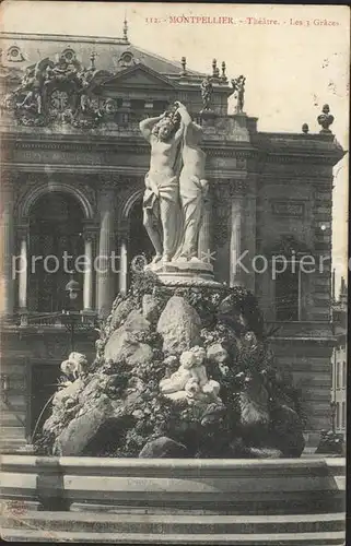 Montpellier Herault Theatre Les 3 Graces Monument Kat. Montpellier