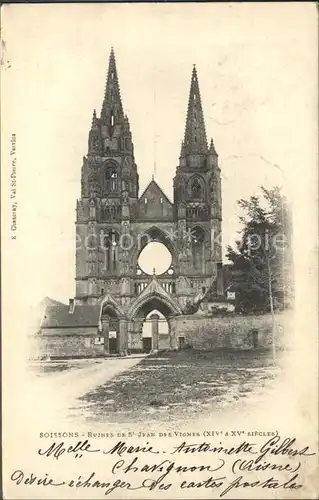 Soissons Aisne Ruines de St Jean des Vignes Kat. Soissons