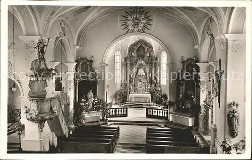 Todtmoos Inneres der Kirche Kanzel Altar Kat. Todtmoos