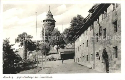 Nuernberg Jugendherberge mit Sinwellturm Kat. Nuernberg