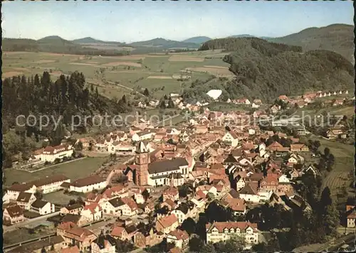 Elzach im Schwarzwald Fliegeraufnahme Kat. Elzach