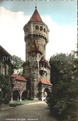 Landsberg Lech Prof. Ritter von Herkomers Mutterturm Kat. Landsberg am Lech