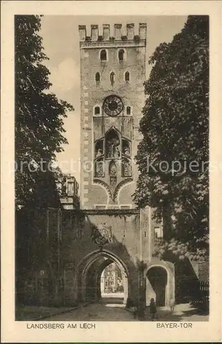 Landsberg Lech Bayertor 15. Jhdt. Kat. Landsberg am Lech