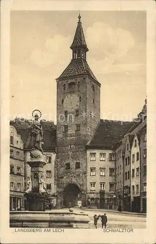 Landsberg Lech Schmalztor Marienbrunnen Kat. Landsberg am Lech