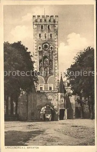 Landsberg Lech Bayertor 15. Jhdt. Kat. Landsberg am Lech