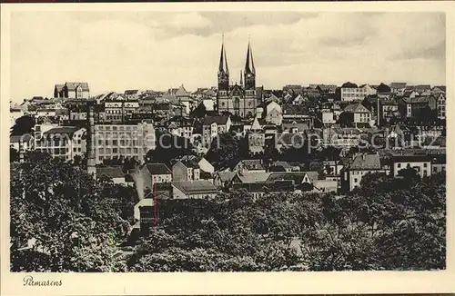 Pirmasens Blick ueber die Altstadt Kirche Kat. Pirmasens