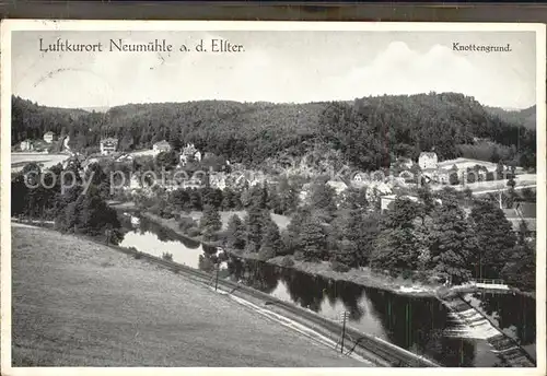 Neumuehle Elster Knottengrund Wehr Luftkurort Kat. Neumuehle Elster