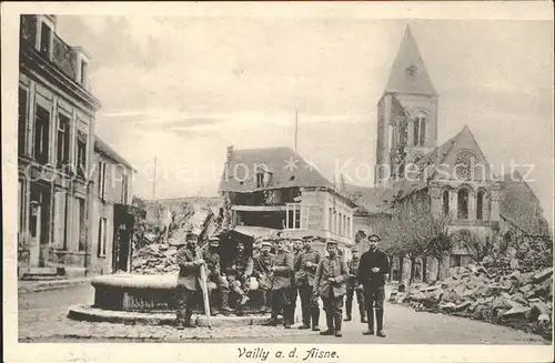 Vailly sur Aisne Ruine Soldaten Kat. Vailly sur Aisne