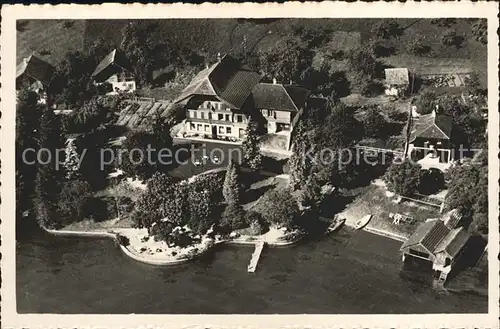 Faulensee Fliegeraufnahme Gasthaus Pension zum Adler / Faulensee /Bz. Niedersimmental