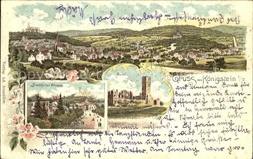 Koenigstein Taunus Frankfurter Strasse Ruine / Koenigstein im Taunus /Hochtaunuskreis LKR