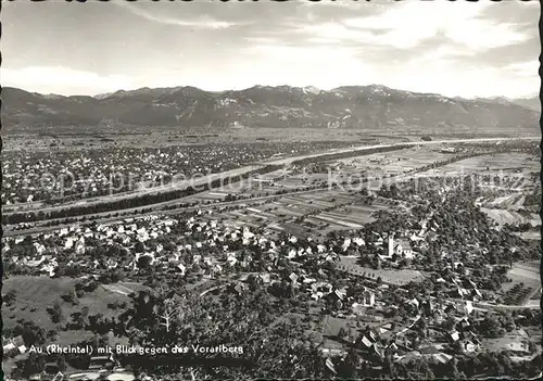 Au Rhein Fliegeraufnahme Voralberg / Au am Rhein /Rastatt LKR