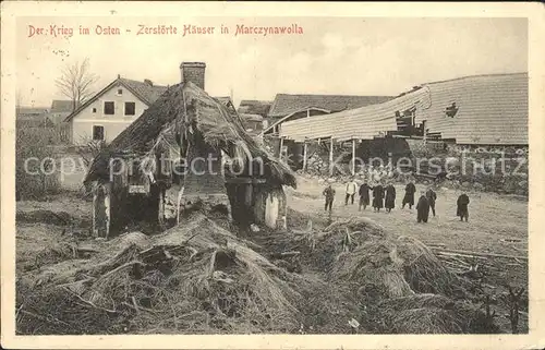 Loetzen Ostpreussen Zerstoerte Haeuser Marczynawolla / Gizycko /