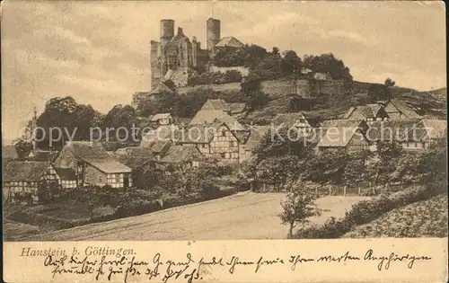 Hanstein Ortsansicht mit Schloss Kat. Bornhagen