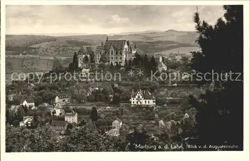 Marburg Lahn Schloss von der Augustenruhe Kat. Marburg