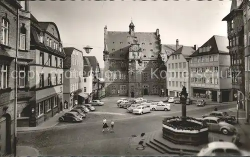 Marburg Lahn Marktplatz Brunnen Kat. Marburg