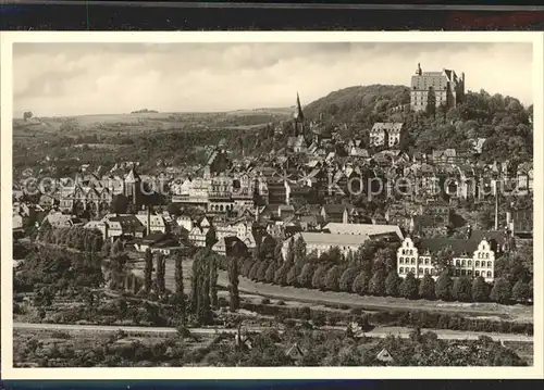 Marburg Lahn Gesamtansicht Schloss Kat. Marburg