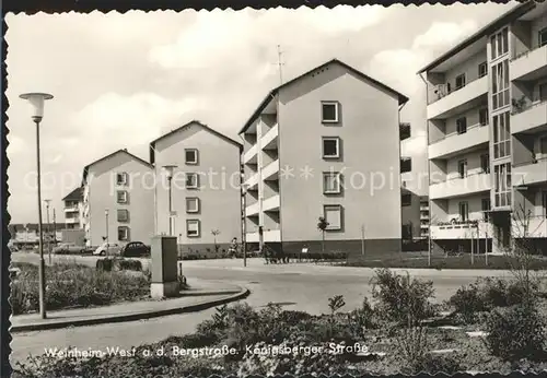 Weinheim Bergstrasse Koenigsberger Strasse Kat. Weinheim