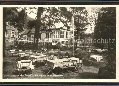 Weinheim Bergstrasse Gartenwirtschaft Fuchssche Muehle Kat. Weinheim