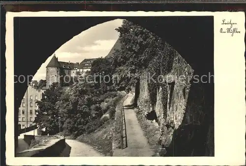 Bautzen Blick durchs Muehltor zur Ortenburg Kat. Bautzen