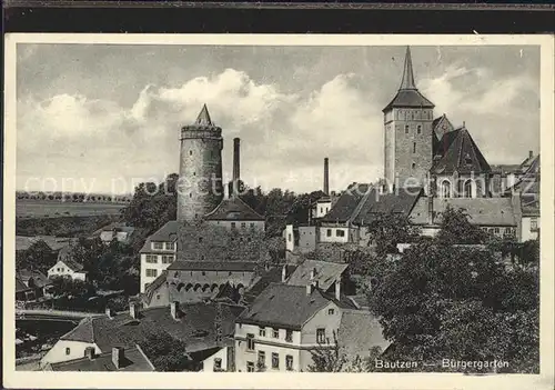 Bautzen Alte Wasserkunst Michaeliskirche Buergergarten Kat. Bautzen