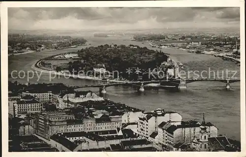 Budapest Blick auf die Margaretheninsel Kat. Budapest