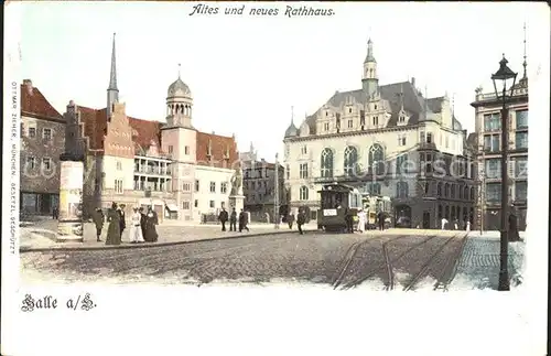 Halle Saale Altes und Neues Rathaus Kat. Halle