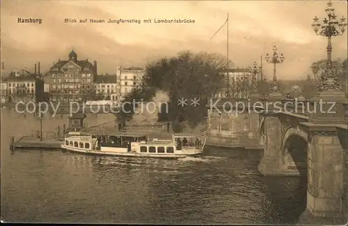 Hamburg Neuer Jungfernstieg Lombardsbruecke Kat. Hamburg