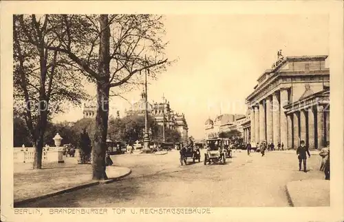 Berlin Brandenburger Tor Reichstagsgebaeude Kat. Berlin