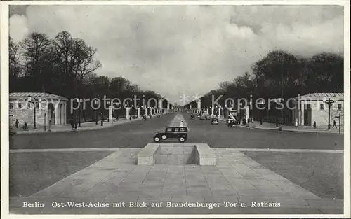 Berlin Ost West Achse Brandenburger Tor Rathaus Kat. Berlin