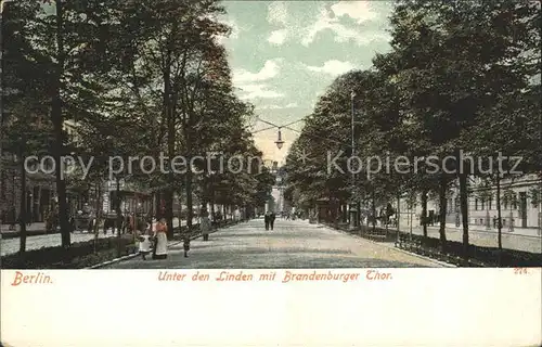 Berlin Unter den Linden Brandenburger Tor Kat. Berlin