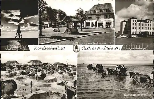 Duhnen Nordsee Jugendherberge Wattwagen Dorfbrunnen Kugelbake