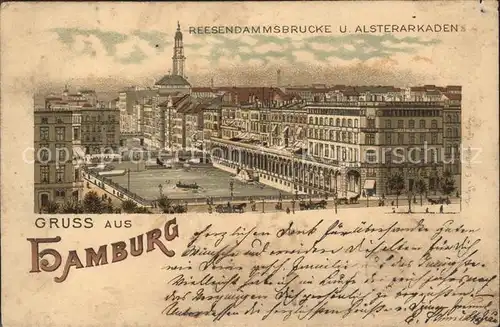 Hamburg Reesendammbruecke Alsterarkaden Kat. Hamburg