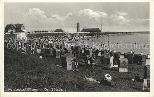 Buesum Nordseebad Der Suedstrand Kat. Buesum