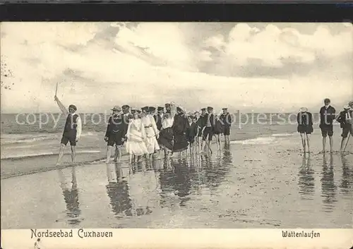 Cuxhaven Nordseebad Wattenlaufen Kat. Cuxhaven