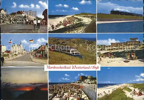 Westerland Sylt Kurkonzert Nordstrand Friedrichstrasse Duenen Inselbahn Kat. Westerland