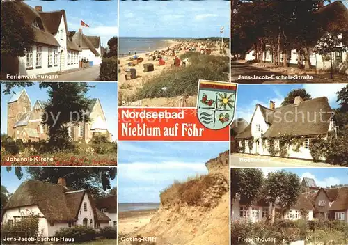 Nieblum Johannis Kirche Jens Jacob Eschels Haus Goting Kliff  / Nieblum Insel Foehr /Nordfriesland LKR