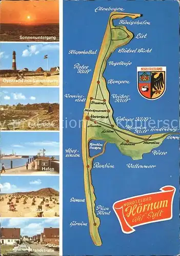 Hoernum Sylt Karte Hafen Ferienhaeuser Kat. Hoernum (Sylt)